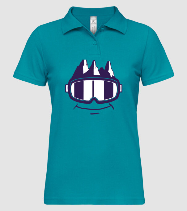 Ochelari de schi Smiley model turcoaz pe tricou