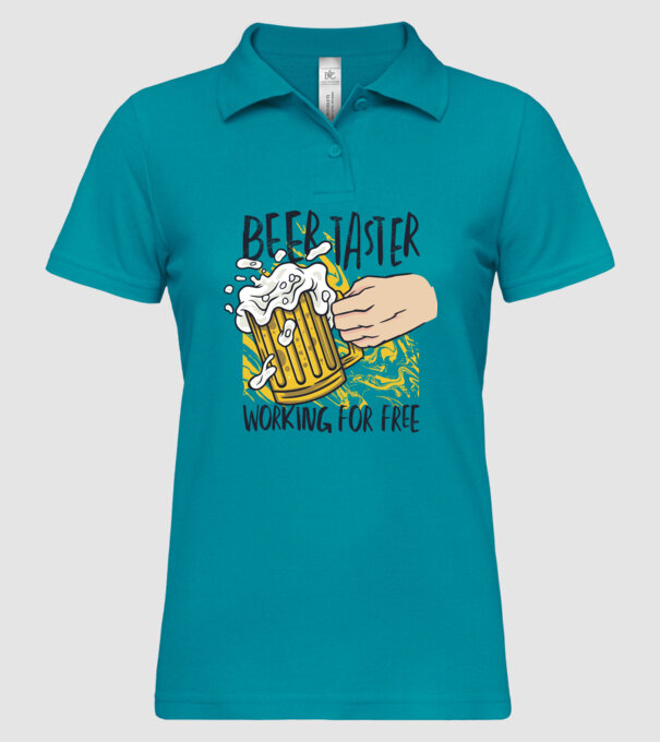 Degustare de bere model turcoaz pe tricou
