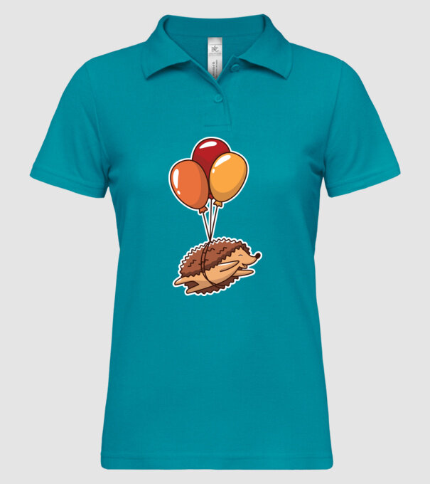 Arici cu balon model turcoaz pe tricou