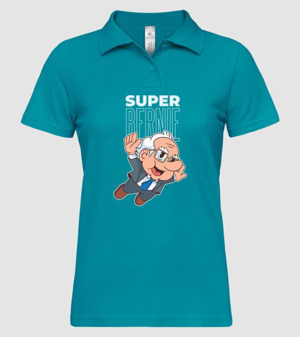 Super Bernie Sanders model turcoaz pe tricou