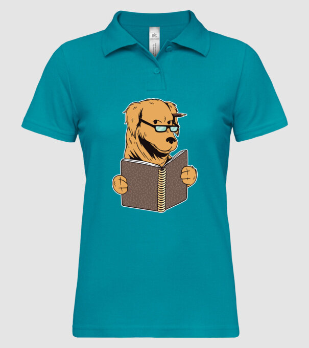 Câine Studiind model turcoaz pe tricou