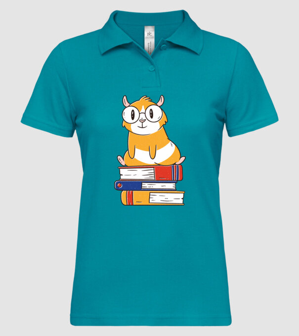 Porcușor de Guineea pe cărți model turcoaz pe tricou