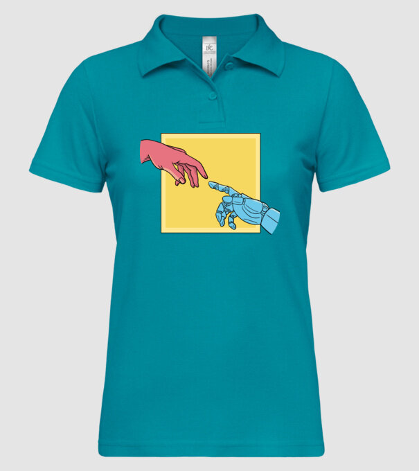 Robot creație model turcoaz pe tricou