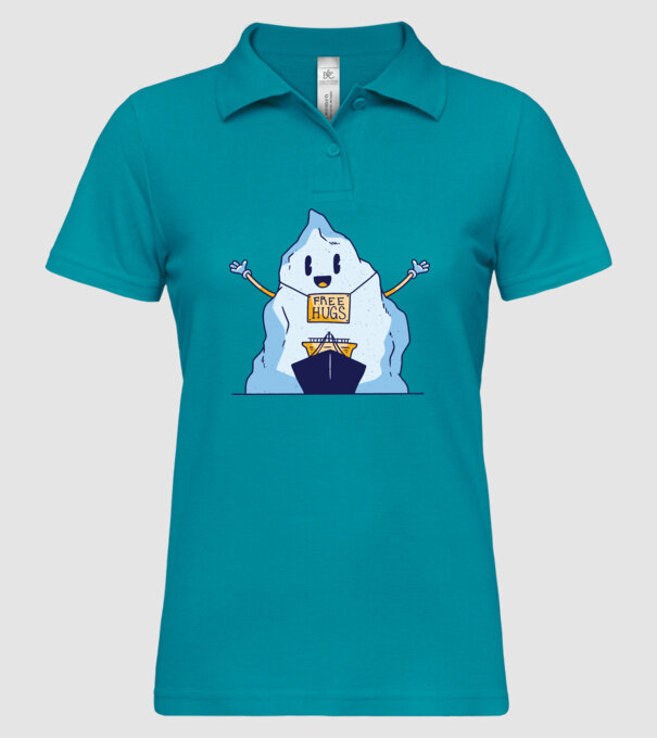 Titanic Iceberg Free Hugs model turcoaz pe tricou