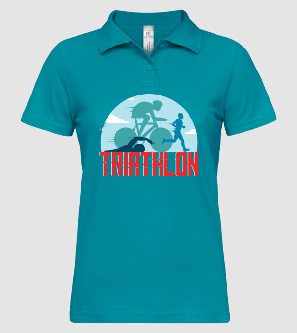 Triatlon Sport model turcoaz pe tricou