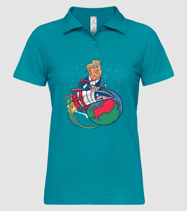Trump bombă model turcoaz pe tricou