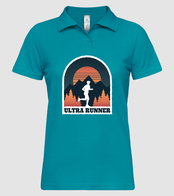 Ultra Runner Tricou alergare model turcoaz pe tricou