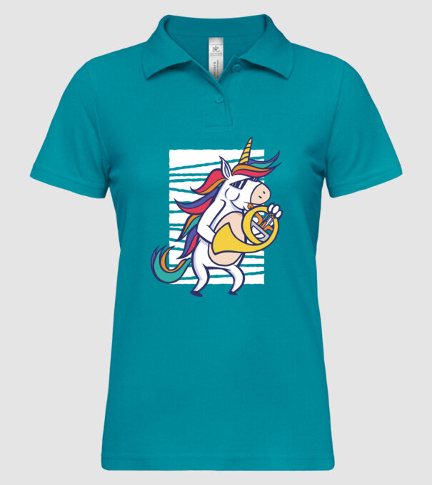 Unicorn Corn model turcoaz pe tricou