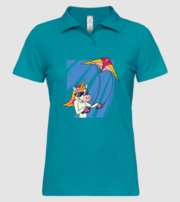 Unicorn lansează zmeie tricou drăguț model turcoaz pe tricou