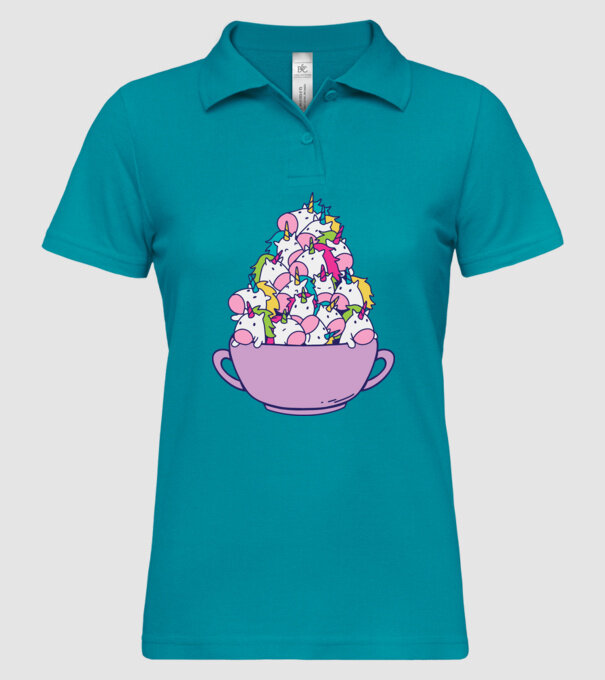Bol Unicorn model turcoaz pe tricou