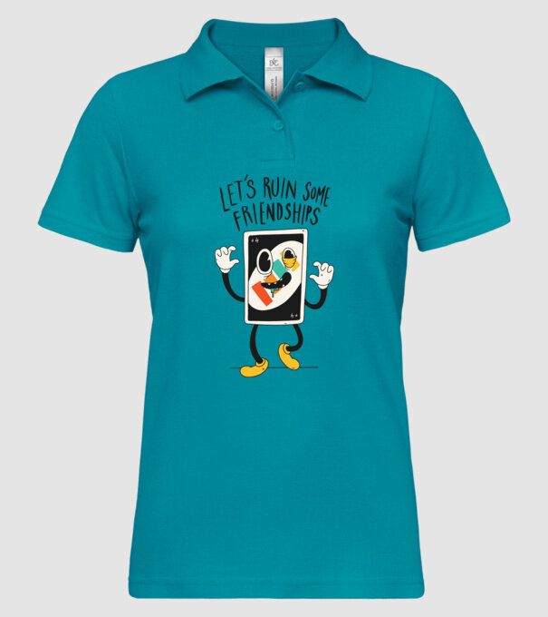 UNO +4 Cărți model turcoaz pe tricou
