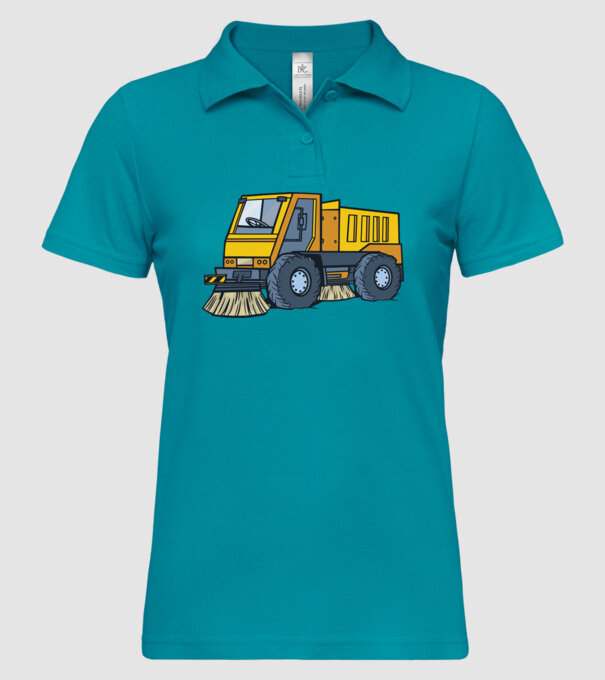 Camion spălare străzi model turcoaz pe tricou