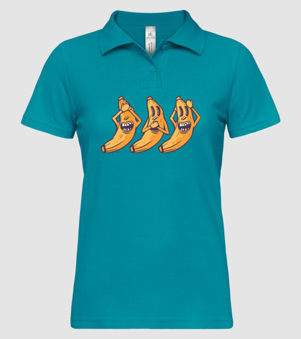Banane amuzante - Nu vede, nu vorbește, nu aude model turcoaz pe tricou