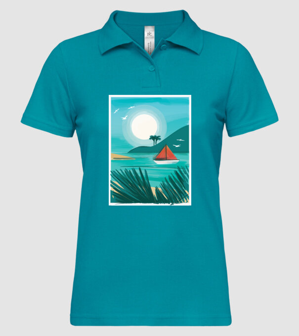 Navigație Pictură model turcoaz pe tricou