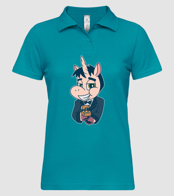 Mire unicorn model turcoaz pe tricou