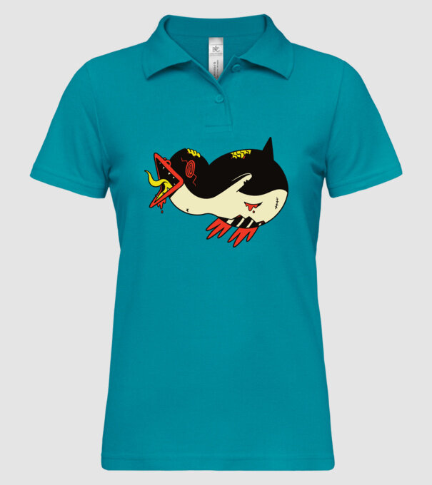 Pinguin Zombie model turcoaz pe tricou
