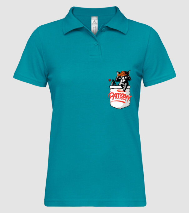 Raton de buzunar model turcoaz pe tricou