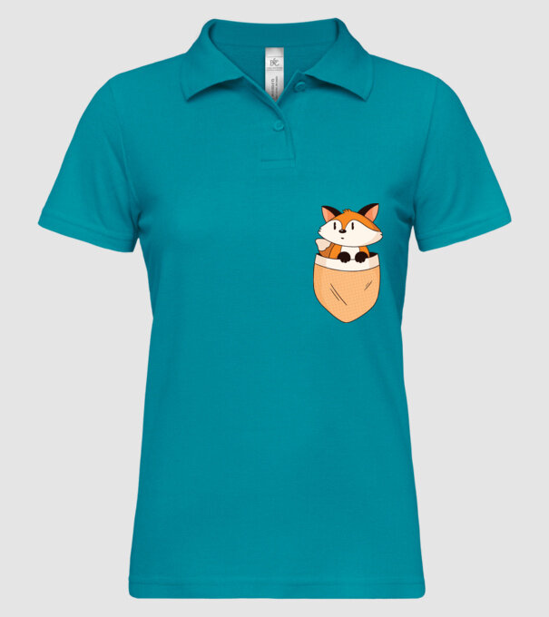 Vulpe de buzunar model turcoaz pe tricou
