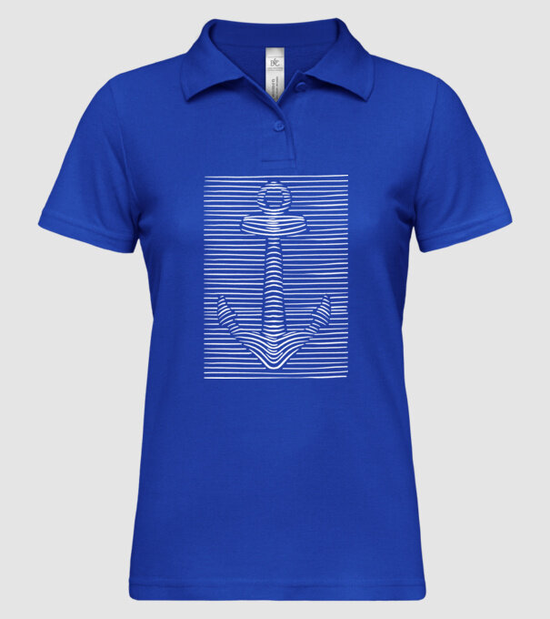 Linii Ancoră model albastru regal pe tricou
