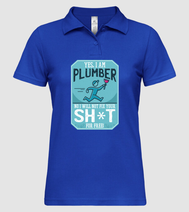 Da, sunt instalator model albastru regal pe tricou