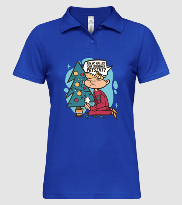 Cadouri de Crăciun model albastru regal pe tricou