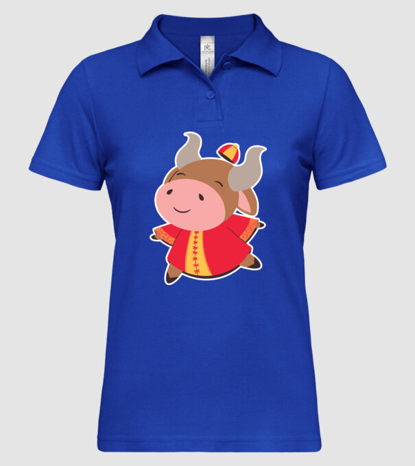 Anul chinezesc - Anul Bivolului model albastru regal pe tricou