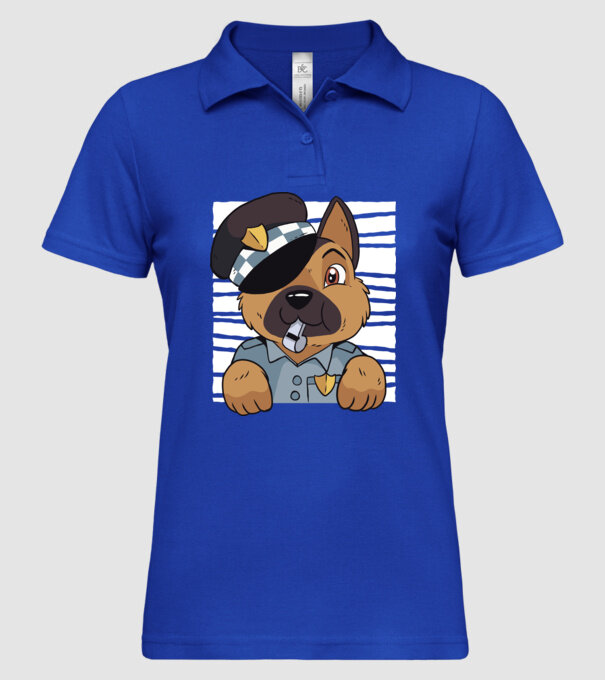 Ciobănesc german câine de poliție model albastru regal pe tricou