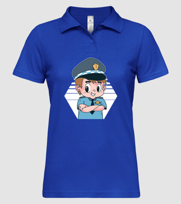 Polițist Copil model albastru regal pe tricou