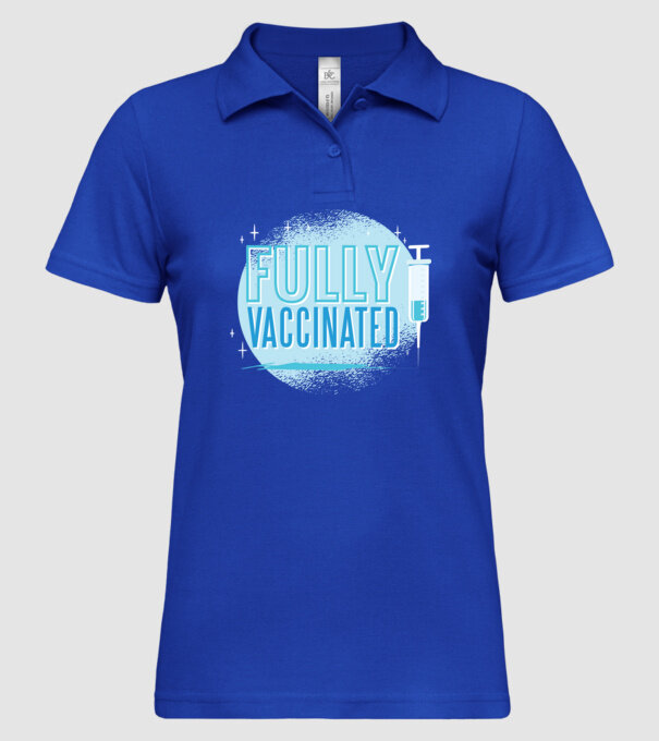 Complet vaccinat model albastru regal pe tricou