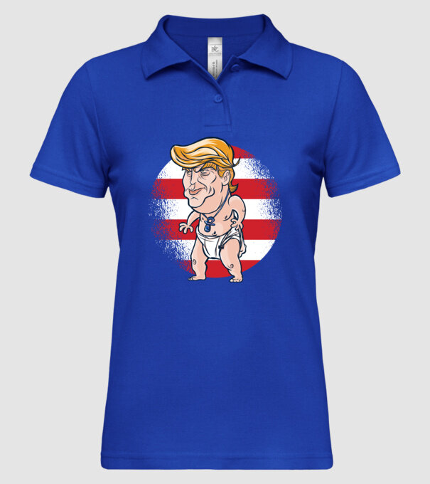 Trump Baby tricou amuzant model albastru regal pe tricou
