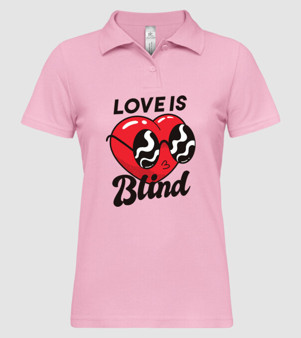 Dragostea este oarbă model roz deschis pe tricou
