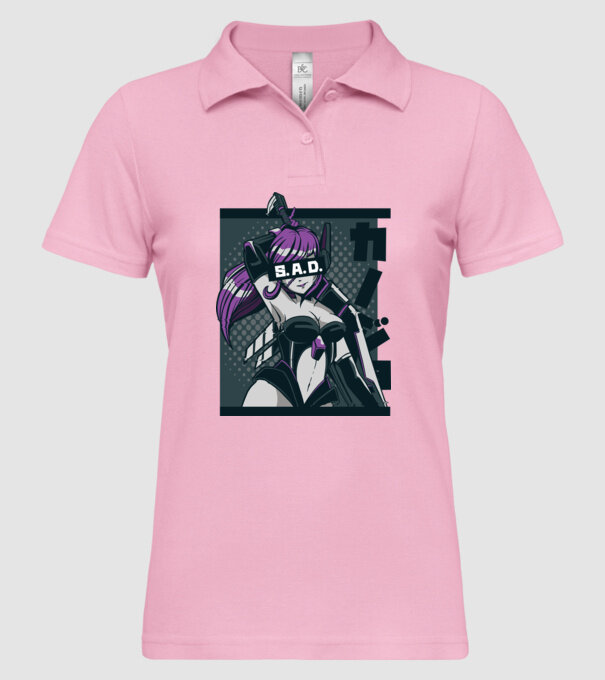 Anime fată model roz deschis pe tricou