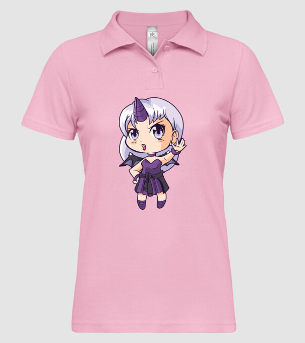 Anime Manga Fată Unicorn model roz deschis pe tricou