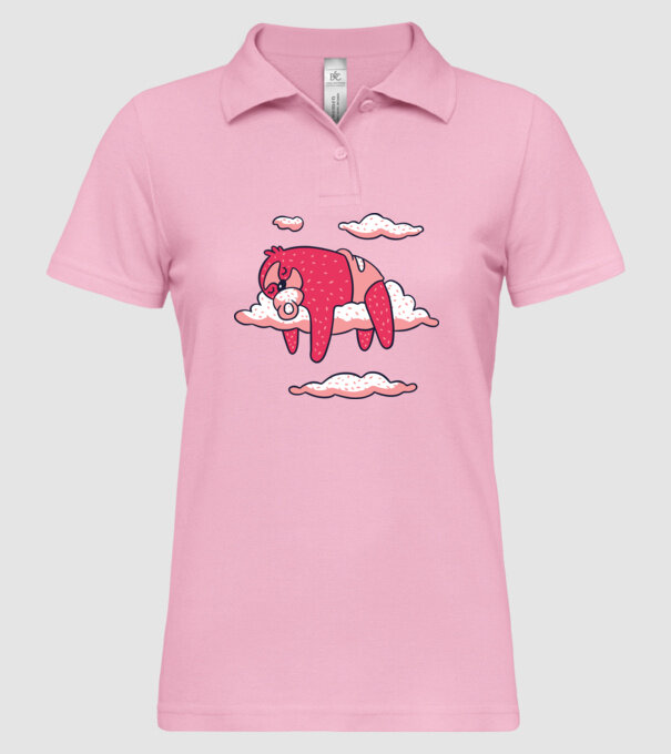 Bebeluș Leneș doarme model roz deschis pe tricou
