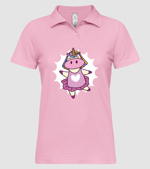 Unicorn dansator de balet model roz deschis pe tricou