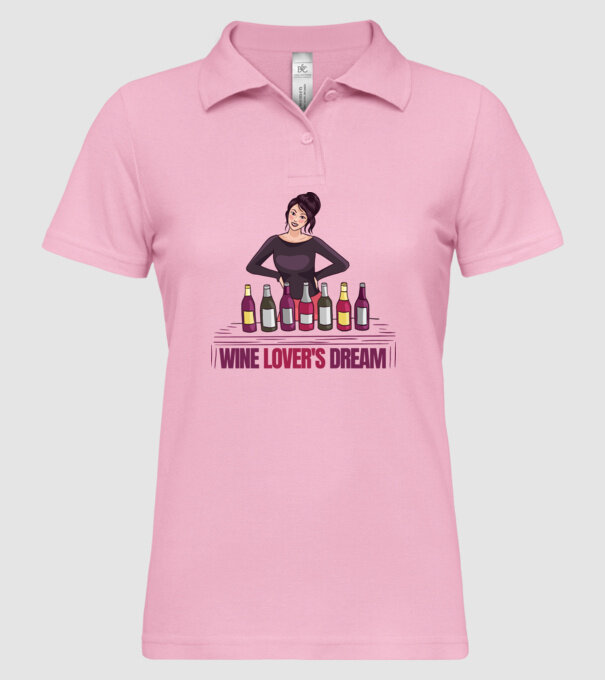 Degustare de vinuri model roz deschis pe tricou