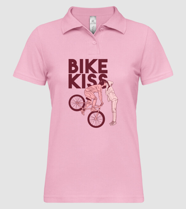 Pupici cu bicicletă model roz deschis pe tricou