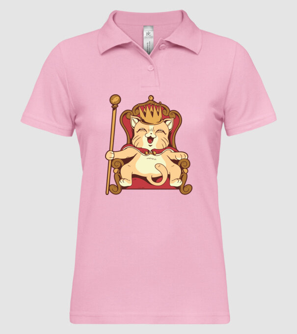 Cat King Pisică rege model roz deschis pe tricou