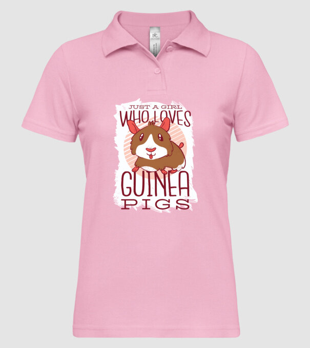 Doar o fată care iubește porcușorii de Guineea model roz deschis pe tricou