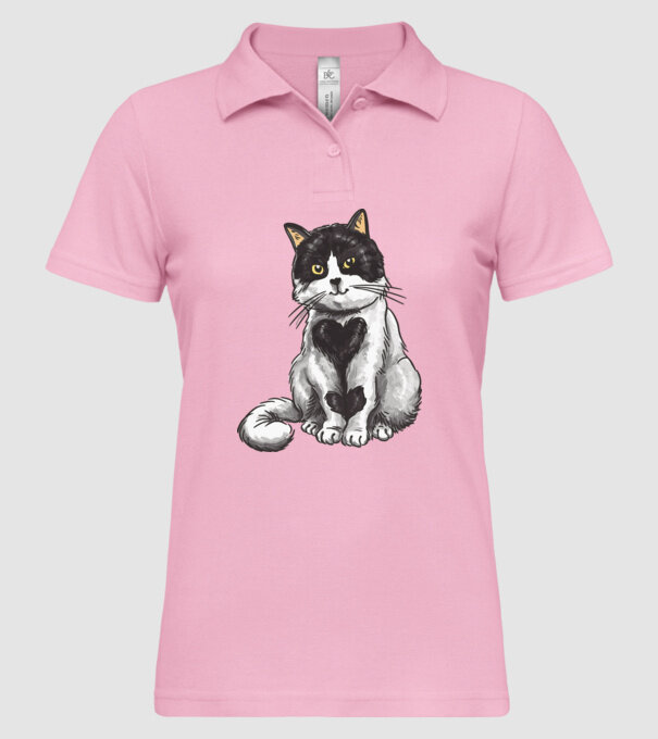 Pisicuță drăguță model roz deschis pe tricou