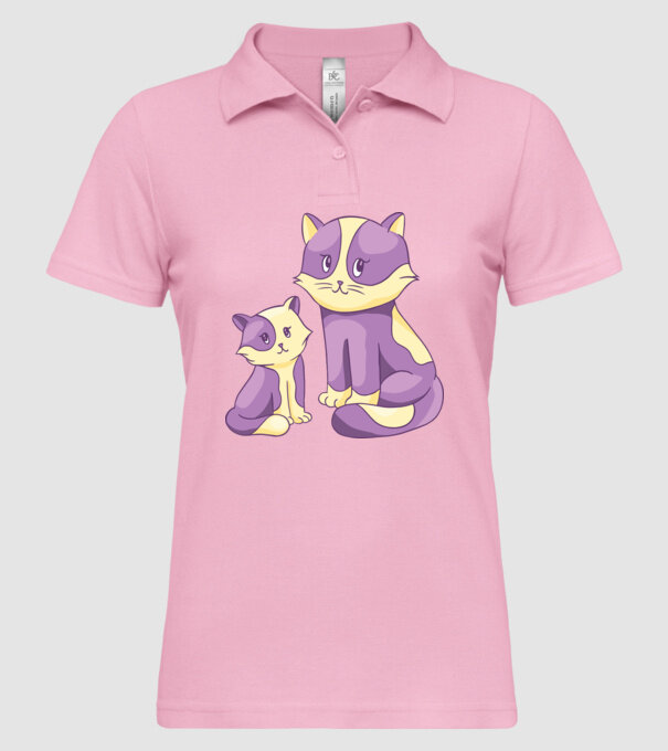 Pisicuțe drăguțe model roz deschis pe tricou
