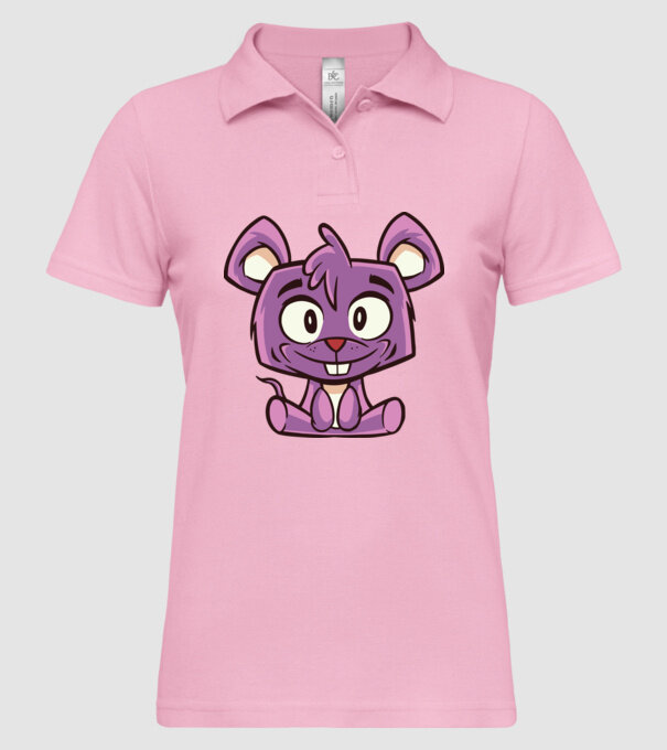 Șoarece drăguț model roz deschis pe tricou