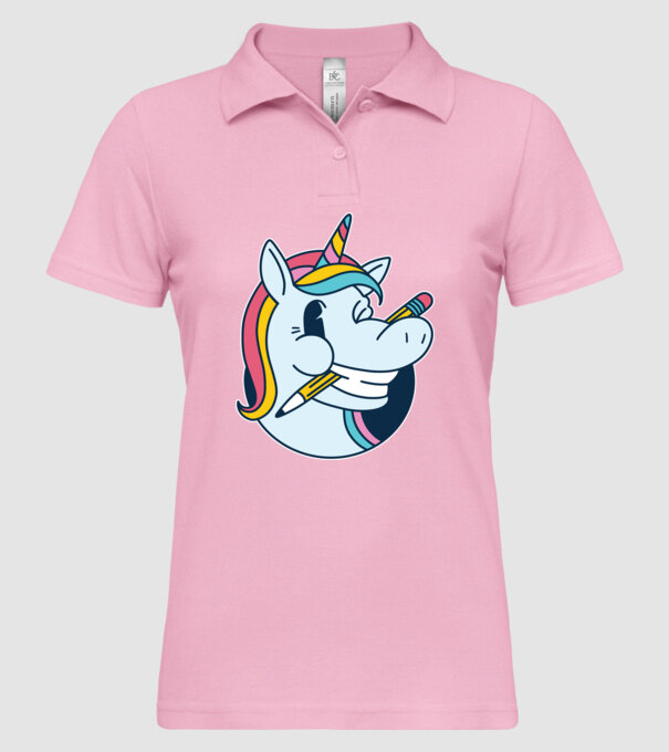 Elev Unicorn drăguț model roz deschis pe tricou