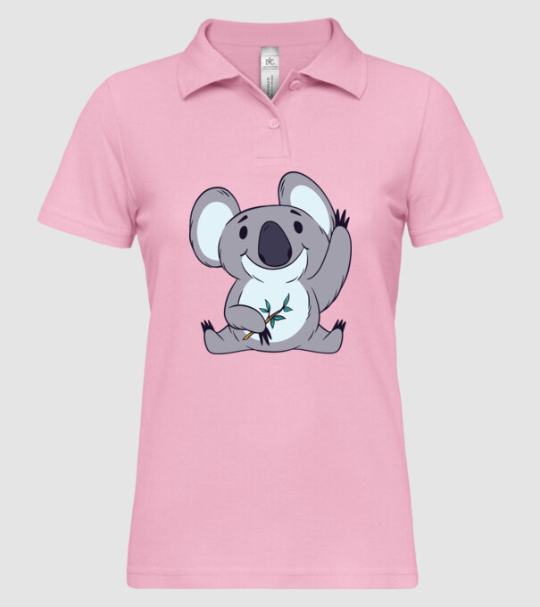 Koala drăguț model roz deschis pe tricou