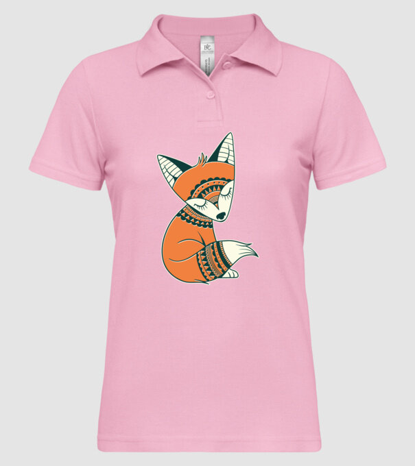 Vulpe drăguță model roz deschis pe tricou