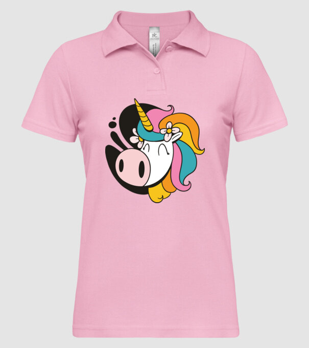 Unicorn drăguț model roz deschis pe tricou