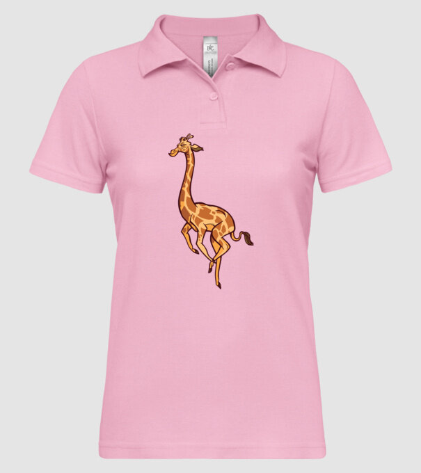 Girafă drăguță model roz deschis pe tricou