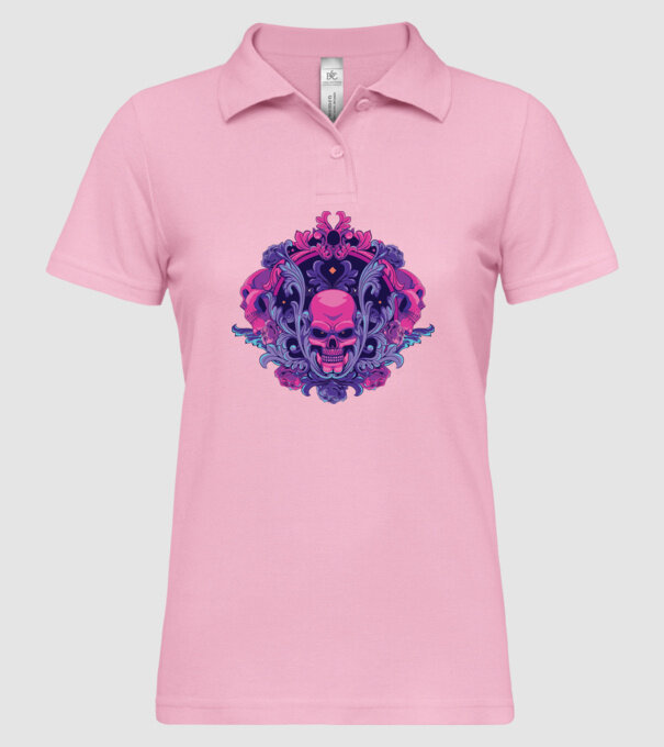 Cranii Dark Skull model roz deschis pe tricou