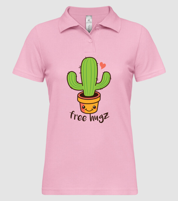 Free Hugz tricou amuzant Cactus model roz deschis pe tricou