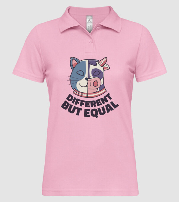 Diferit, dar egal model roz deschis pe tricou